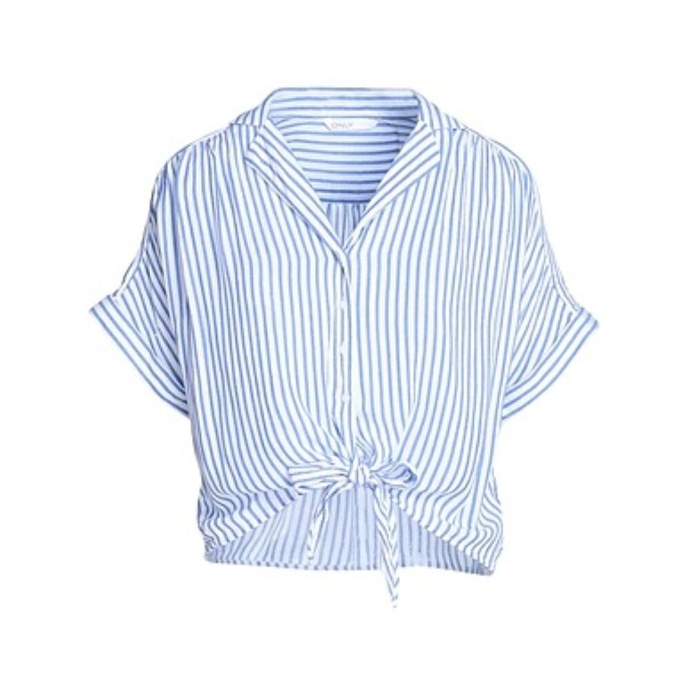 Only Paula Life short sleeve cropped shirt Size M
